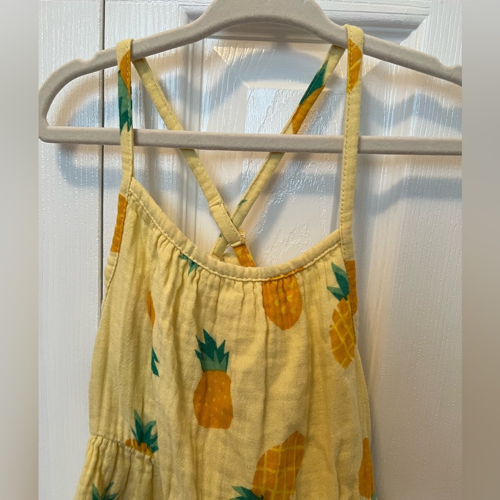 Cat & Jack Yellow Girl’s Dress with Pineapple Design Size:2T - Picture 2 of 6
